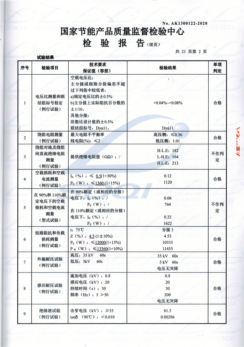 高低压试验报告-S11-1250顺城顺城顺城油浸式变压器-2.jpg
